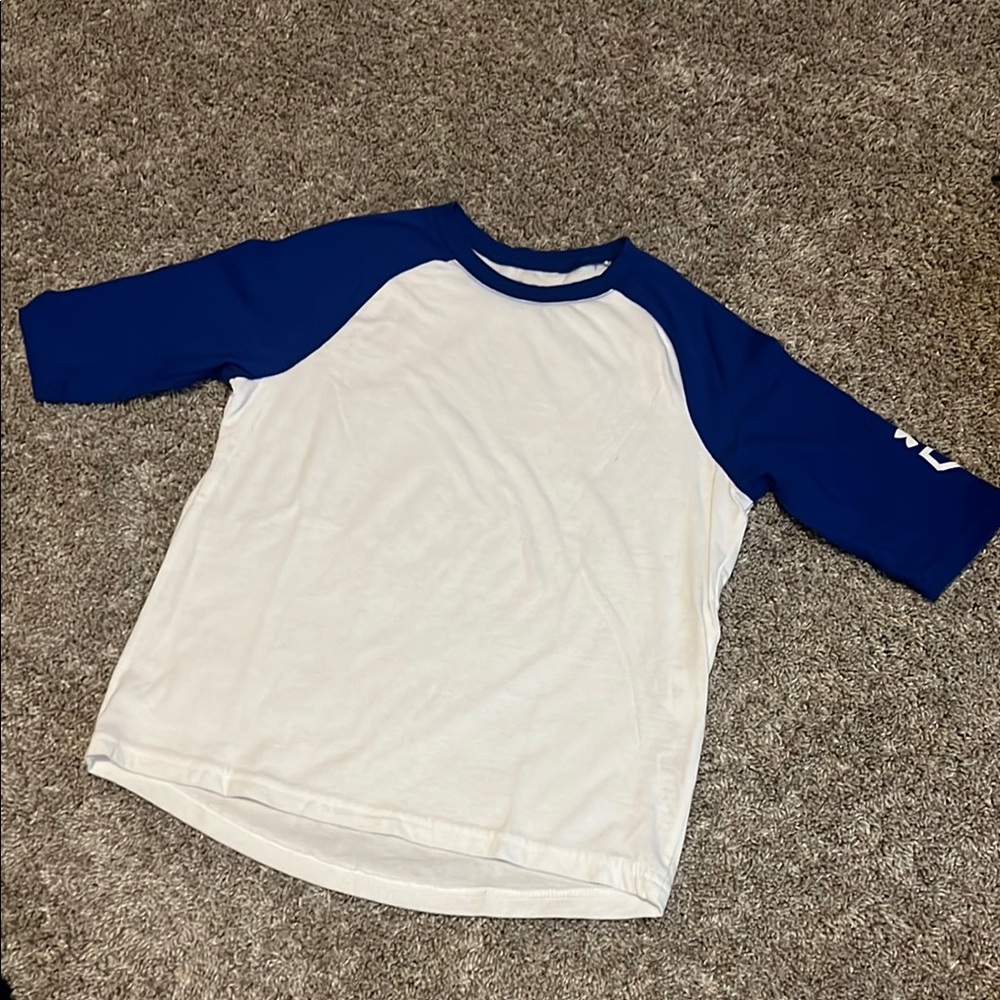 Under Armour Kids- Blue and White Raglan Shirt